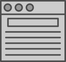 web lijn gevulde grijswaarden icoon ontwerp vector