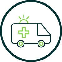 ambulance lijn cirkel icoon ontwerp vector