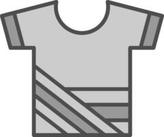 overhemd lijn gevulde grijswaarden icoon ontwerp vector