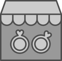 ringen winkel lijn gevulde grijswaarden icoon ontwerp vector