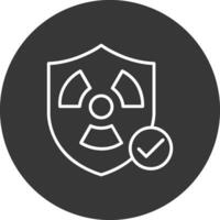 veiligheid nucleair lijn omgekeerd icoon ontwerp vector