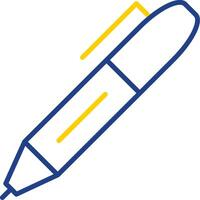 fontein pen lijn twee kleur icoon ontwerp vector