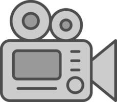 camera lijn gevulde grijswaarden icoon ontwerp vector