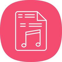 muziek- het dossier lijn kromme icoon ontwerp vector
