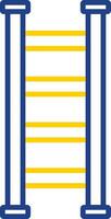 stap ladder lijn twee kleur icoon ontwerp vector