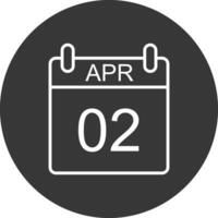 april lijn omgekeerd icoon ontwerp vector