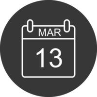 maart lijn omgekeerd icoon ontwerp vector