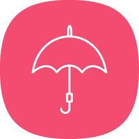paraplu lijn kromme icoon ontwerp vector