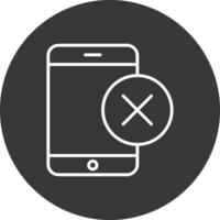 smartphone lijn omgekeerd icoon ontwerp vector