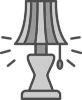 lamp lijn gevulde grijswaarden icoon ontwerp vector