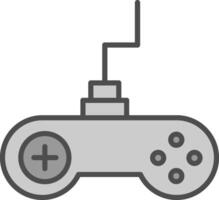 gaming lijn gevulde grijswaarden icoon ontwerp vector