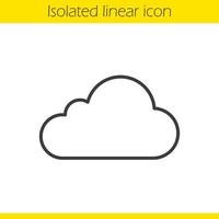 wolk lineaire pictogram. dunne lijn illustratie. cloud computing-contoursymbool. vector geïsoleerde overzichtstekening
