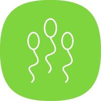 sperma lijn kromme icoon ontwerp vector