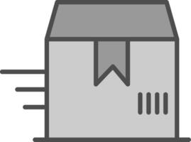 logistiek lijn gevulde grijswaarden icoon ontwerp vector