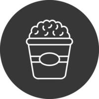 popcorn lijn omgekeerd icoon ontwerp vector