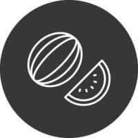 watermeloen lijn omgekeerd icoon ontwerp vector