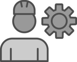 bouwkunde lijn gevulde grijswaarden icoon ontwerp vector