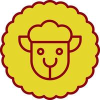 schapen wijnoogst icoon ontwerp vector