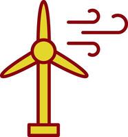 wind turbine wijnoogst icoon ontwerp vector