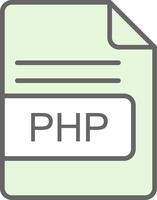 php het dossier formaat filay icoon ontwerp vector