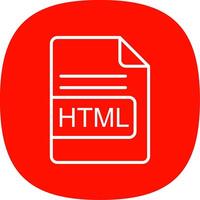 html het dossier formaat lijn kromme icoon ontwerp vector