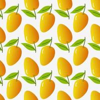 kleurovergang oranje mango vruchten naadloze patroon achtergrond vectorillustratie. perfect voor decoratie fruit winkel, banner, behang etc vector