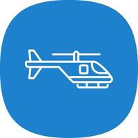 helikopter lijn kromme icoon ontwerp vector