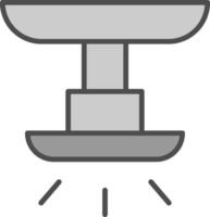 lamp lijn gevulde grijswaarden icoon ontwerp vector