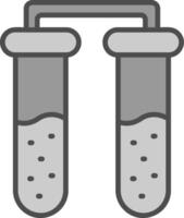 test buizen lijn gevulde grijswaarden icoon ontwerp vector