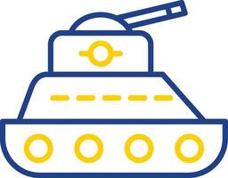 tank lijn twee kleur icoon ontwerp vector