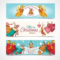 Kerstbanners instellen vector