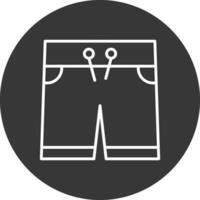 shorts lijn omgekeerd icoon ontwerp vector