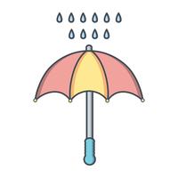 Paraplu en regen Vector Icon