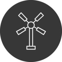 windmolen lijn omgekeerd icoon ontwerp vector