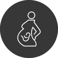 zwangerschap lijn omgekeerd icoon ontwerp vector
