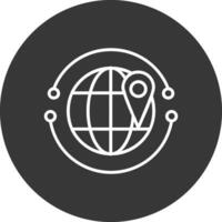 wereldwijd lijn omgekeerd icoon ontwerp vector