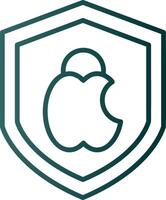 Mac veiligheid lijn helling icoon vector
