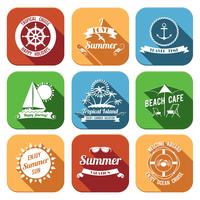 Zomer Icons Set vector