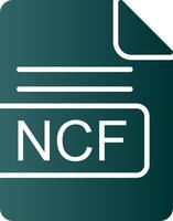 ncf het dossier formaat glyph helling icoon vector