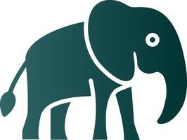 olifant glyph helling icoon vector