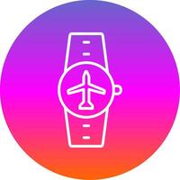 vliegtuig mode lijn helling cirkel icoon vector