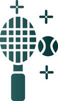 tennis glyph helling icoon vector