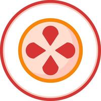 grapefruit vlak cirkel icoon vector