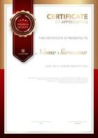 diploma certificaat sjabloon blauwe en gouden kleur met luxe en moderne stijl vector afbeelding, geschikt voor waardering. vector illustratie eps10.