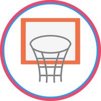basketbal hoepel vlak cirkel icoon vector