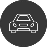 auto lijn omgekeerd icoon ontwerp vector
