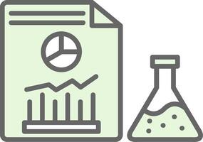 chemisch analyse filay icoon ontwerp vector