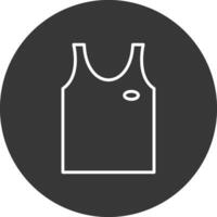 tank top lijn omgekeerd icoon ontwerp vector