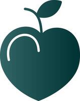 nectarine glyph helling icoon vector