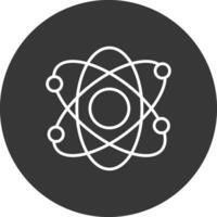 atomair lijn omgekeerd icoon ontwerp vector